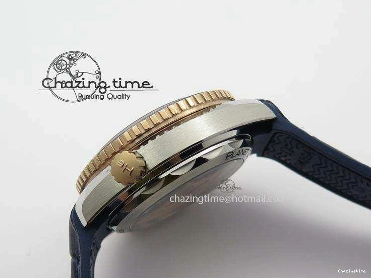 0513 GoodFit Seamaster Professional Chrono RG Blue Ceramic Blue Dial On Blue Gummy Strap A 8213